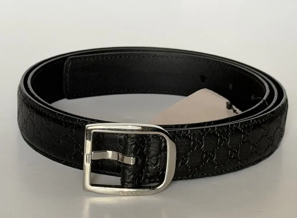 Gucci Men’s Microguccissima Soft Leather Belt Black 115/46 510309 Italy NWT